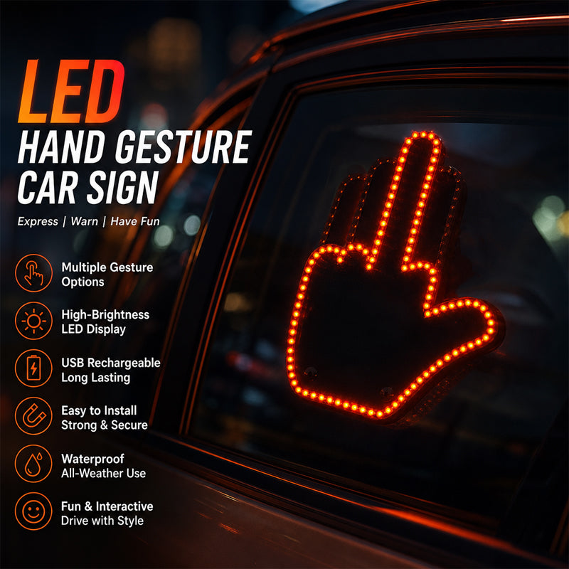 LED Gesture Car Window Light