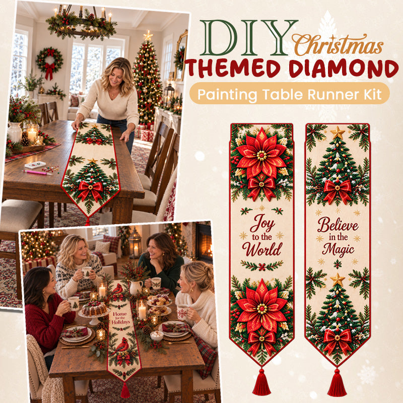 ✨ DIY Christmas Diamond Painting Table Runner Kit
