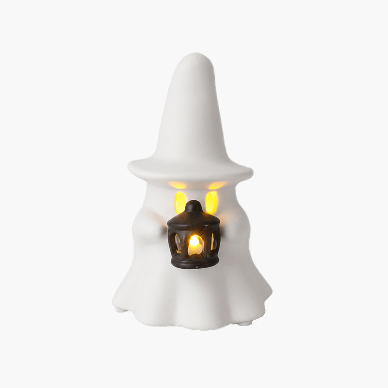 Luminous Ghost Ornament Set – Cozy Halloween LED Desktop Decor