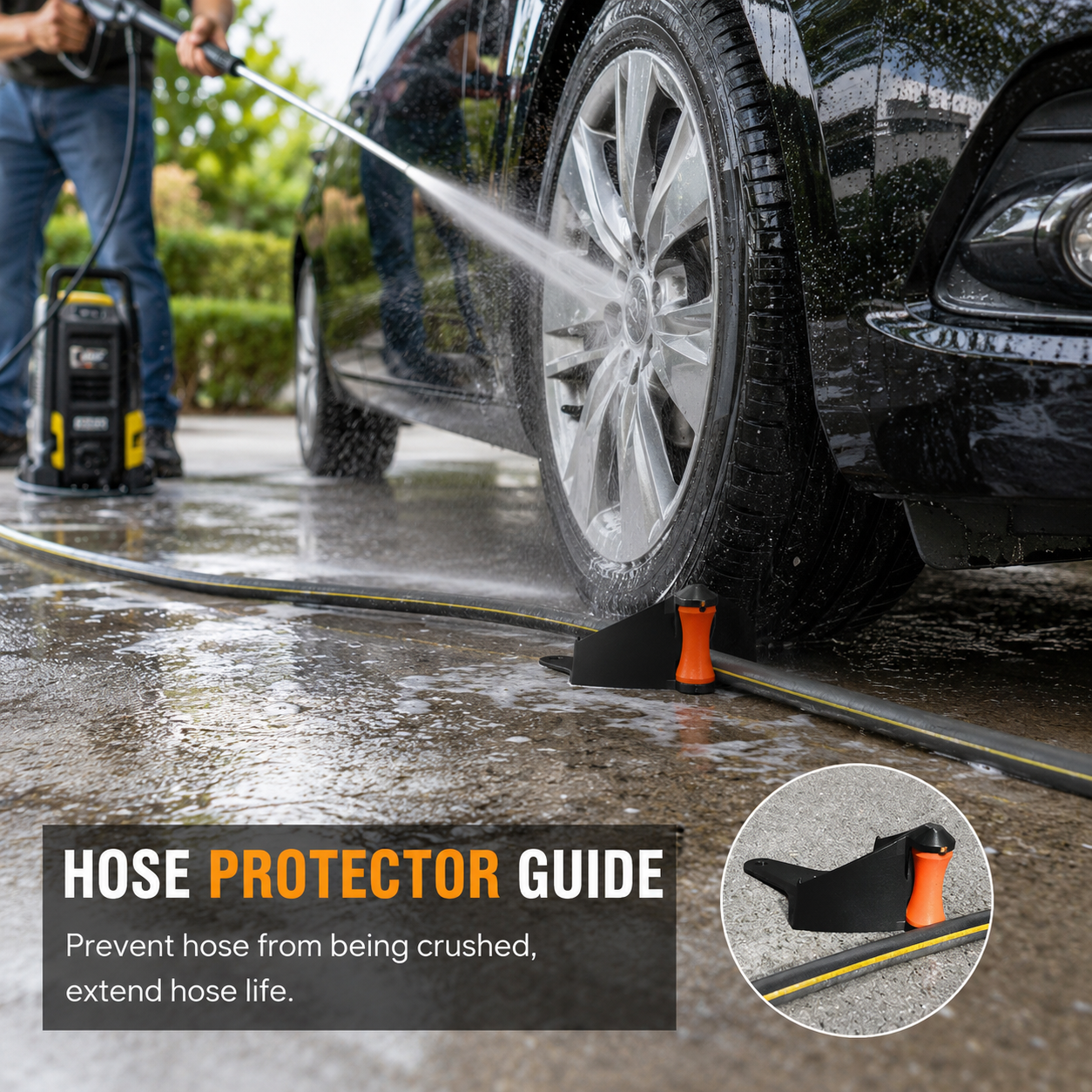 Professional Detailing Hose Guard – Tire Protection Guide for Pressure Washer Hoses