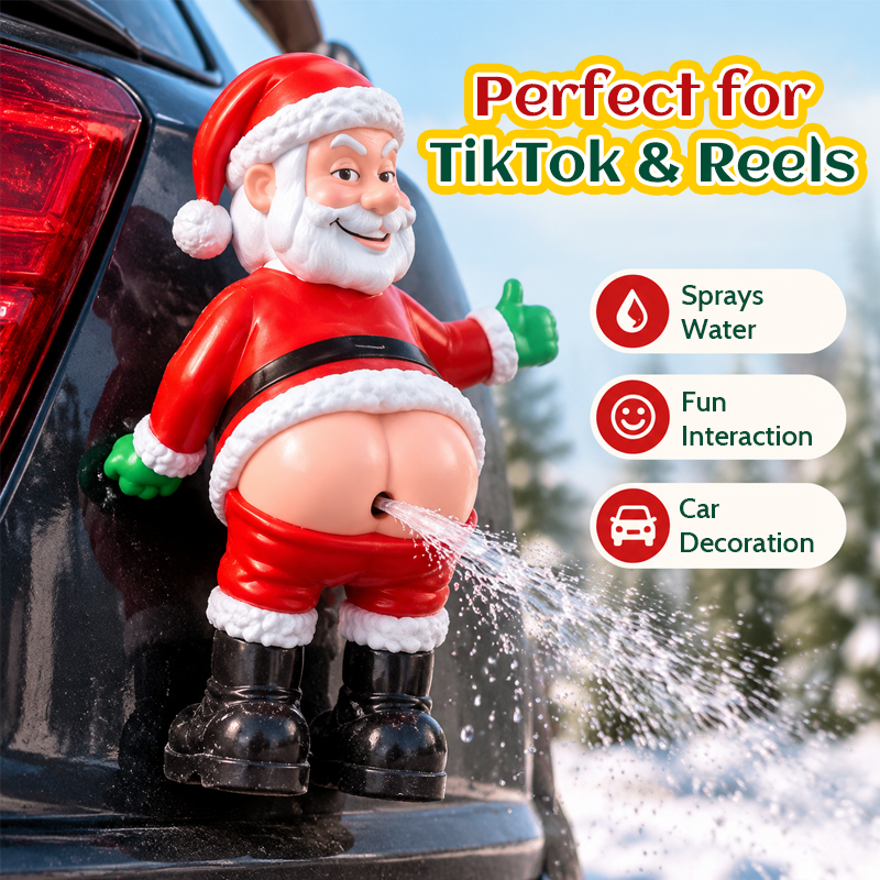 Funny Spraying Santa Car Decoration