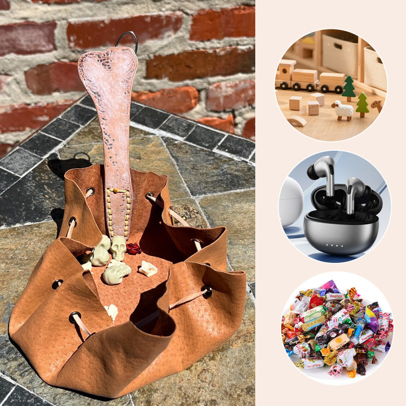 Leather Turkey Leg Pouch – Novelty Drumstick-Shaped Storage Bag