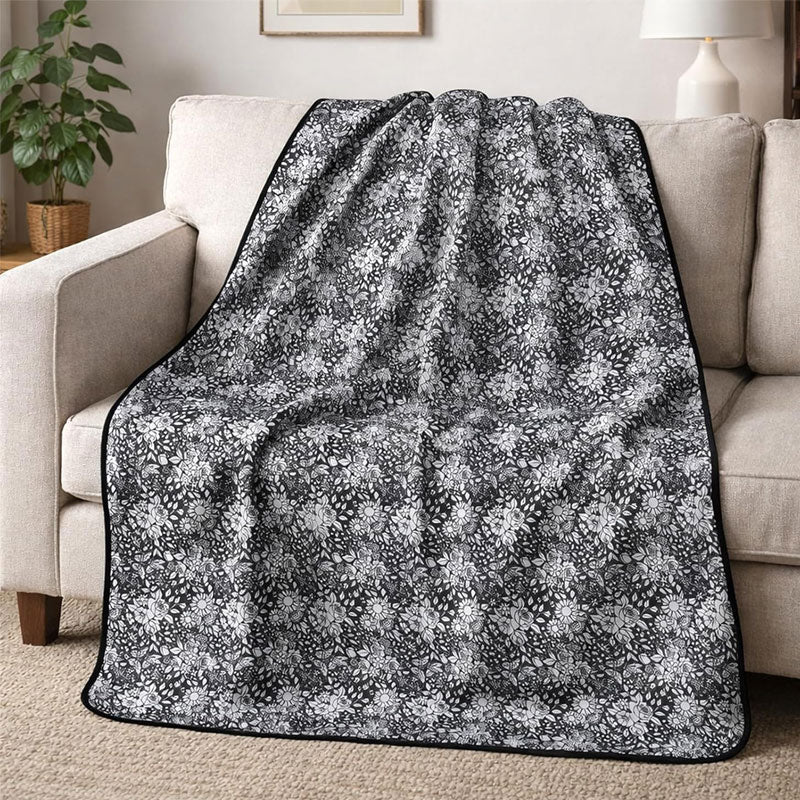 Graffiti Flower Throw Blanket Cozy Floral Couch Blanket 🌸✨🛋️