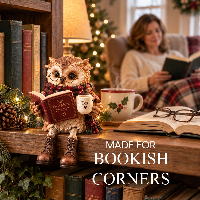 Heartwarming Reading Owl Figurine