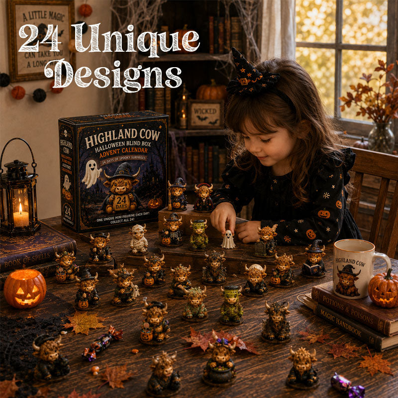 Highland Cow Halloween Blind Box Advent Calendar🔥3D Style🔥