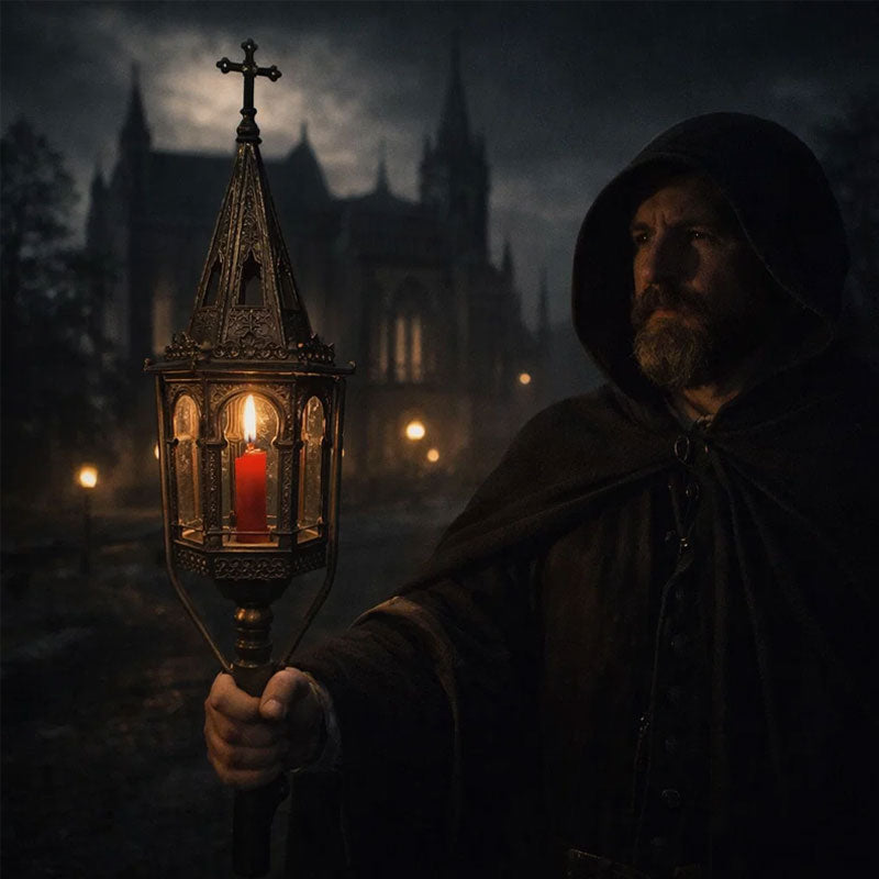 19th-century antique hanging lantern