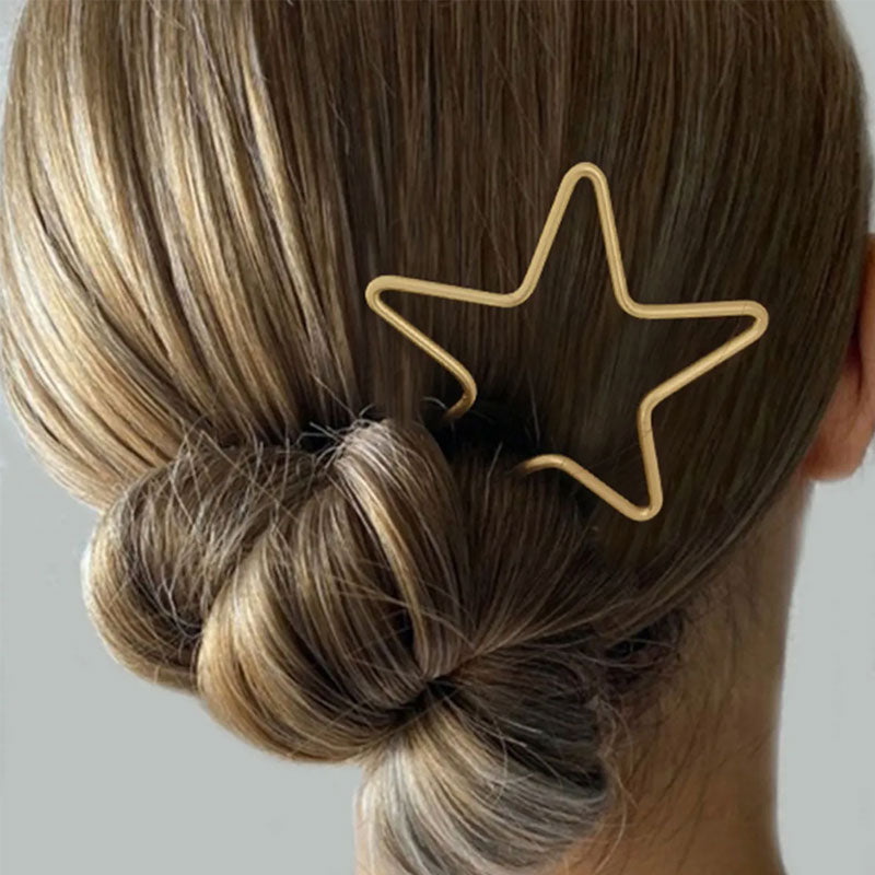 🌟 Stardust Silhouette: Minimalist Wire Star Hair Fork