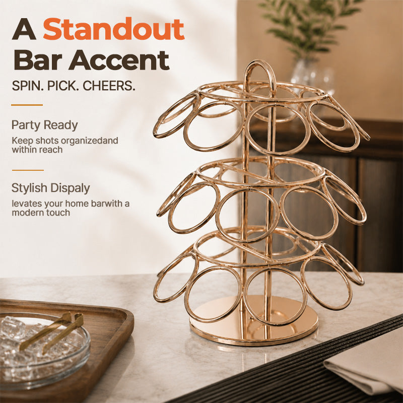 🥃 Rotating Party Shot Glass Holder