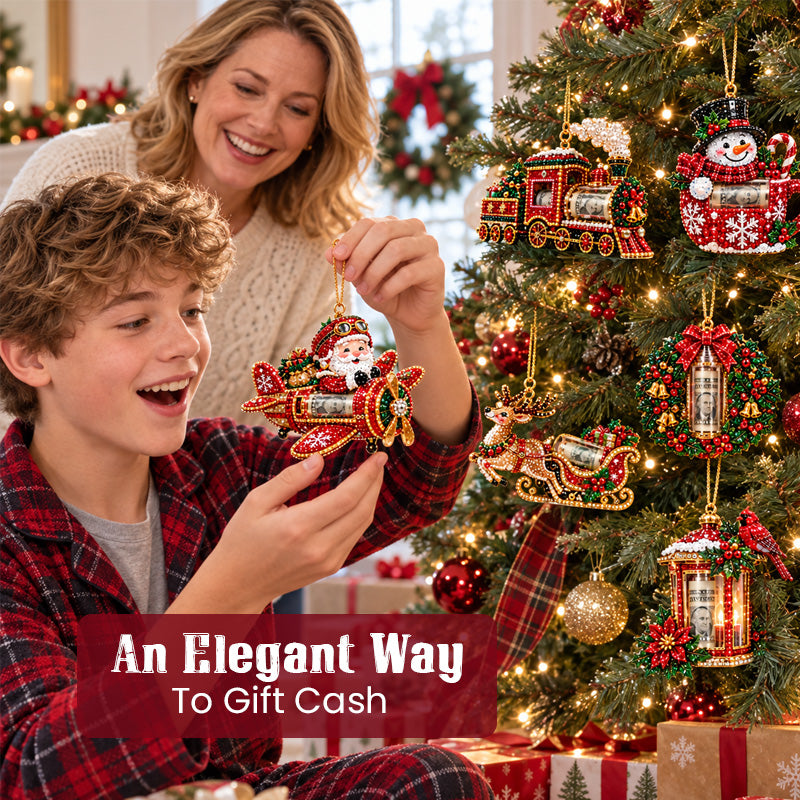 DIY Christmas Diamond Art Cash Ornament Gift