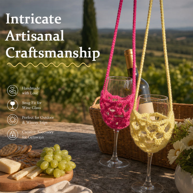 Hands-Free Crochet Wine Glass Crossbody Bag 🍷🧶✨