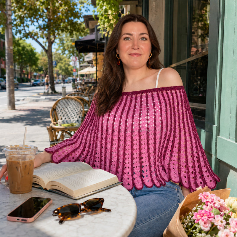Multi-functional Crochet Boho Top - Versatile Knitted Blouse
