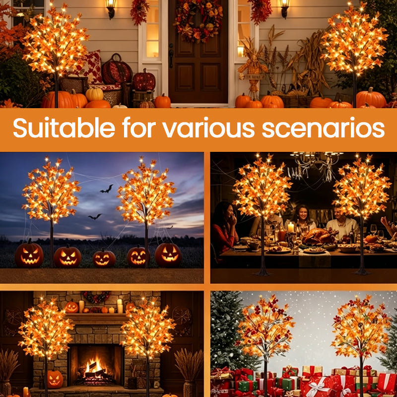 Cozy Autumn Glow Tree – LED Maple Tree for Thanksgiving & Fall Decor