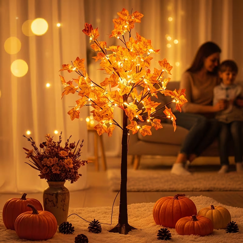 Cozy Autumn Glow Tree – LED Maple Tree for Thanksgiving & Fall Decor