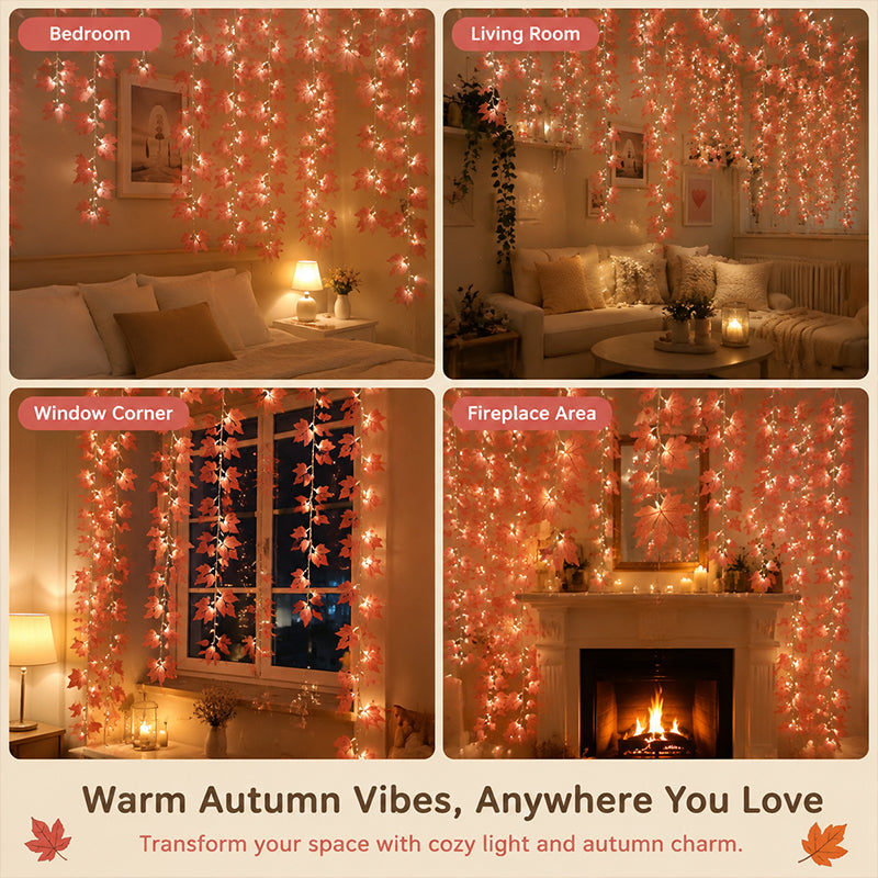 Autumn Maple Leaf String Lights