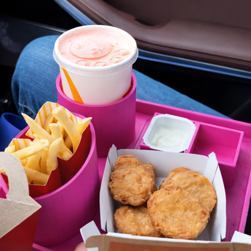 The "Road Trip Hero" Car Food Tray: No More Lap Spills🍟🚗