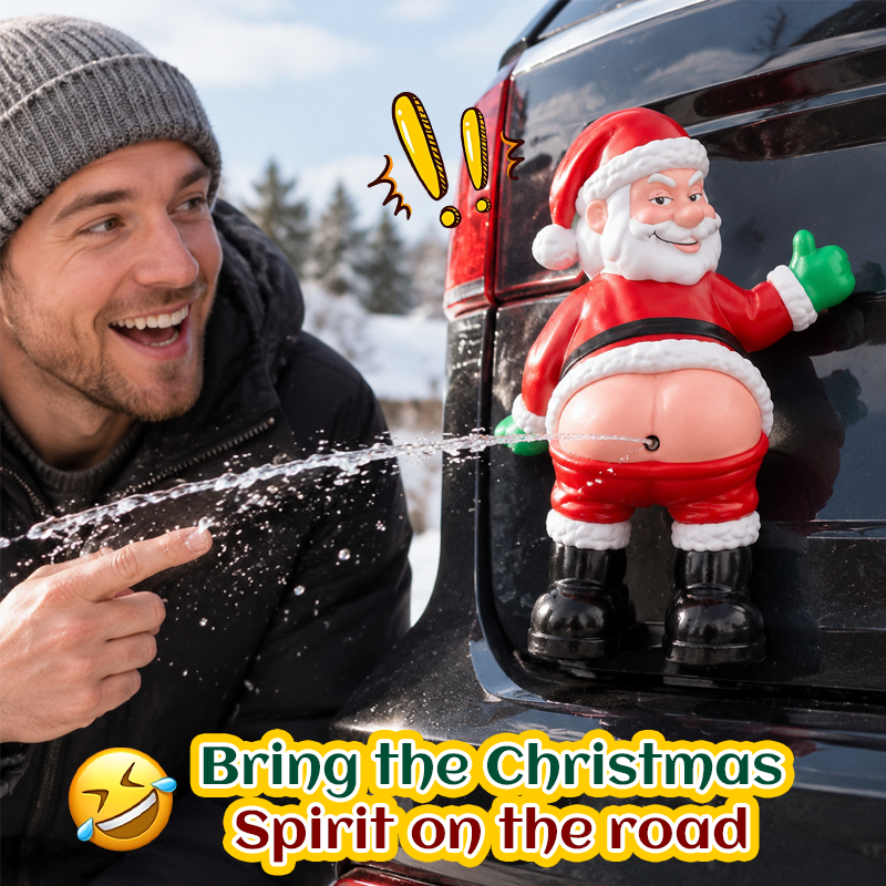 Funny Spraying Santa Car Decoration