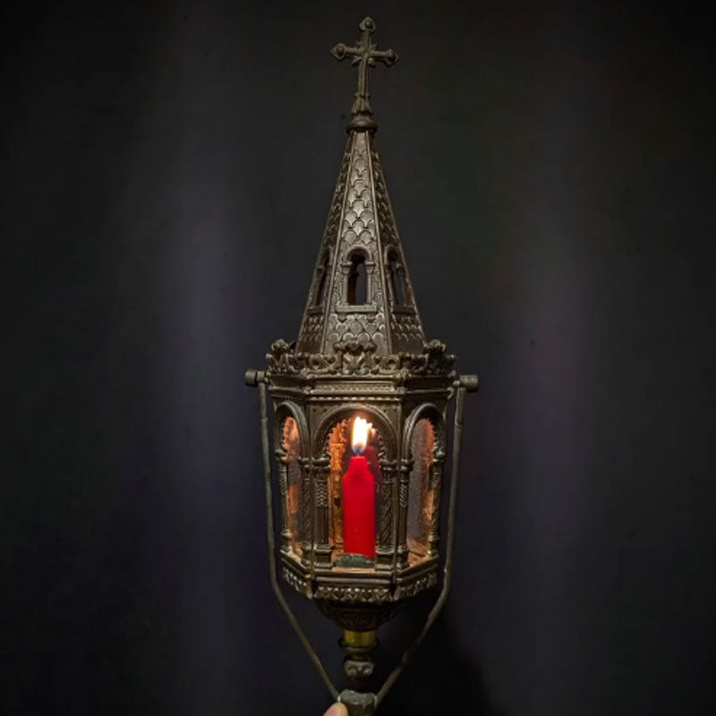 19th-century antique hanging lantern
