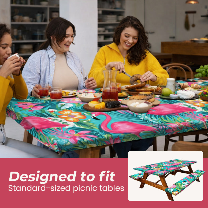 Flamingo Picnic Table Cover
