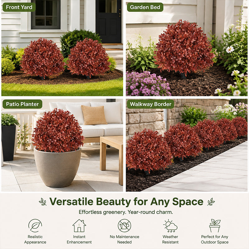 🌿 Artificial Boxwood Leaf Decorative Bouquet