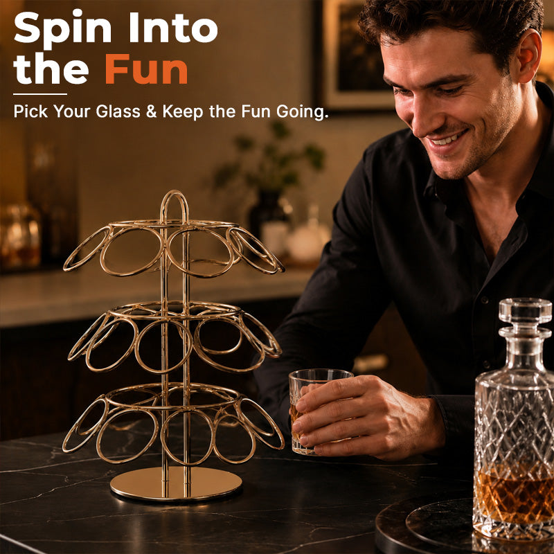 🥃 Rotating Party Shot Glass Holder