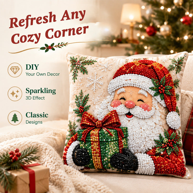 DIY Christmas Diamond Painting Pillow Cover