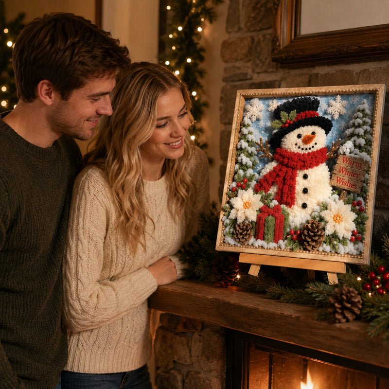 "Warm Winter Wishes" 3D Snowman DIY Kit