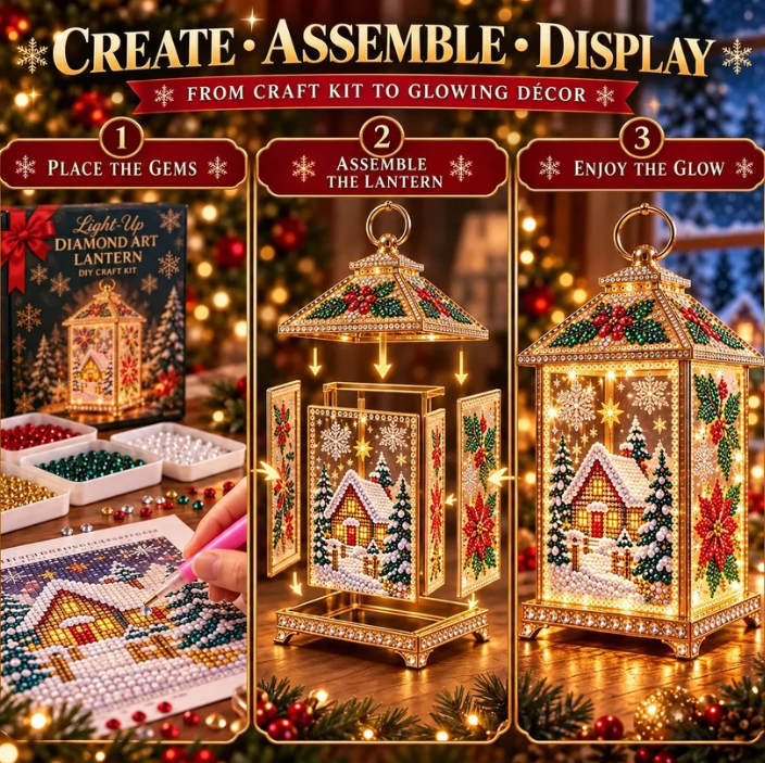 DIY Jeweled Christmas Lantern Kit