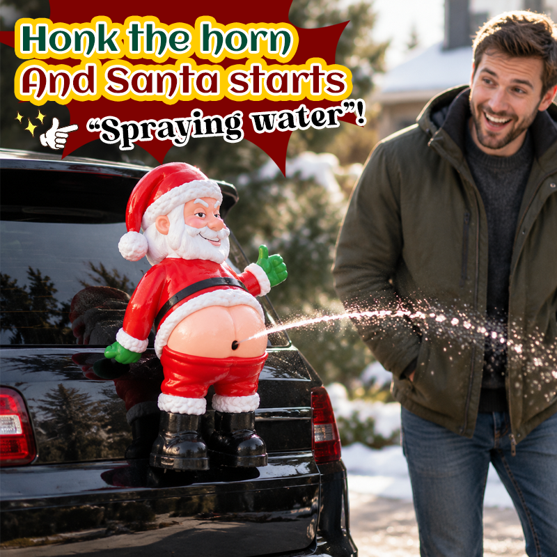 Funny Spraying Santa Car Decoration