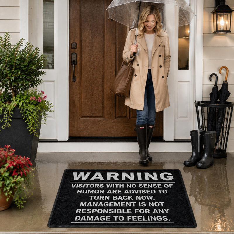 🚨"Warning" Funny Doormat😂