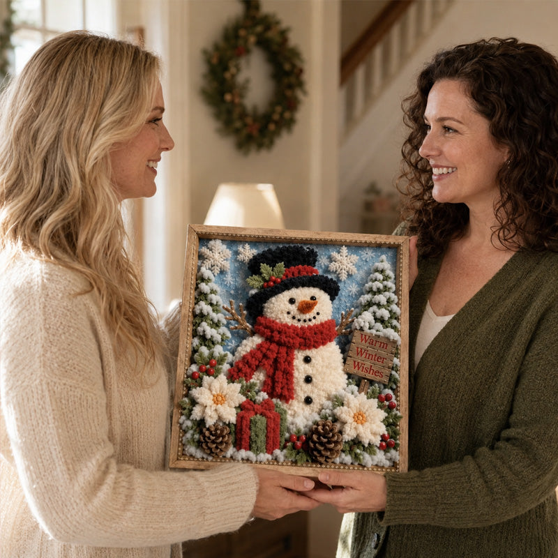 "Warm Winter Wishes" 3D Snowman DIY Kit