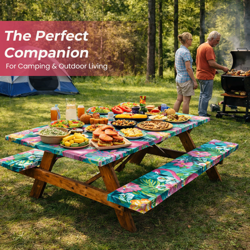 Flamingo Picnic Table Cover