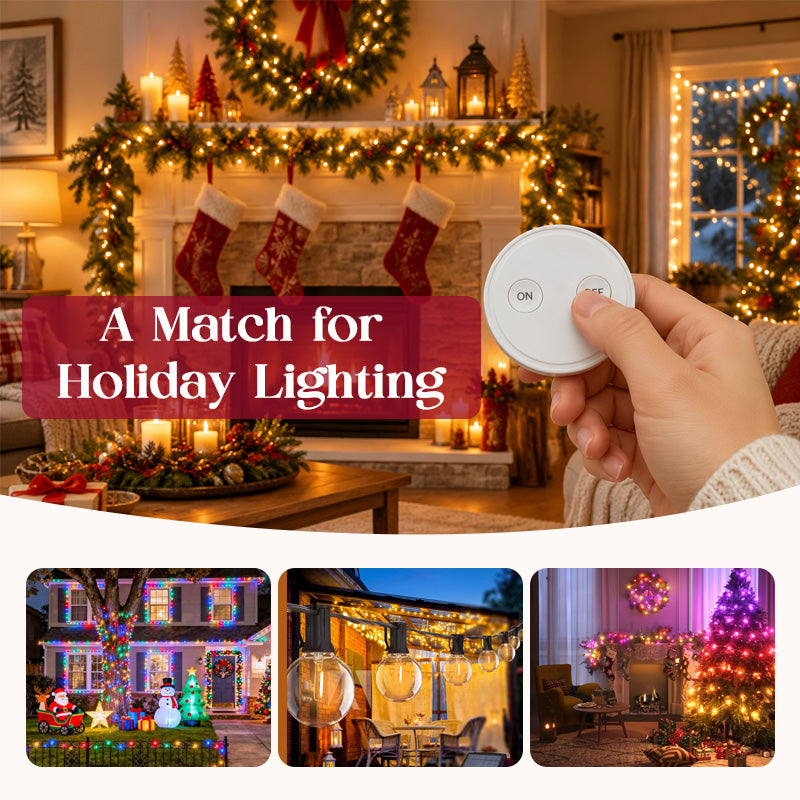 🎄 Wireless Christmas Tree Light Remote Control Switch – Easy ON/OFF Controller