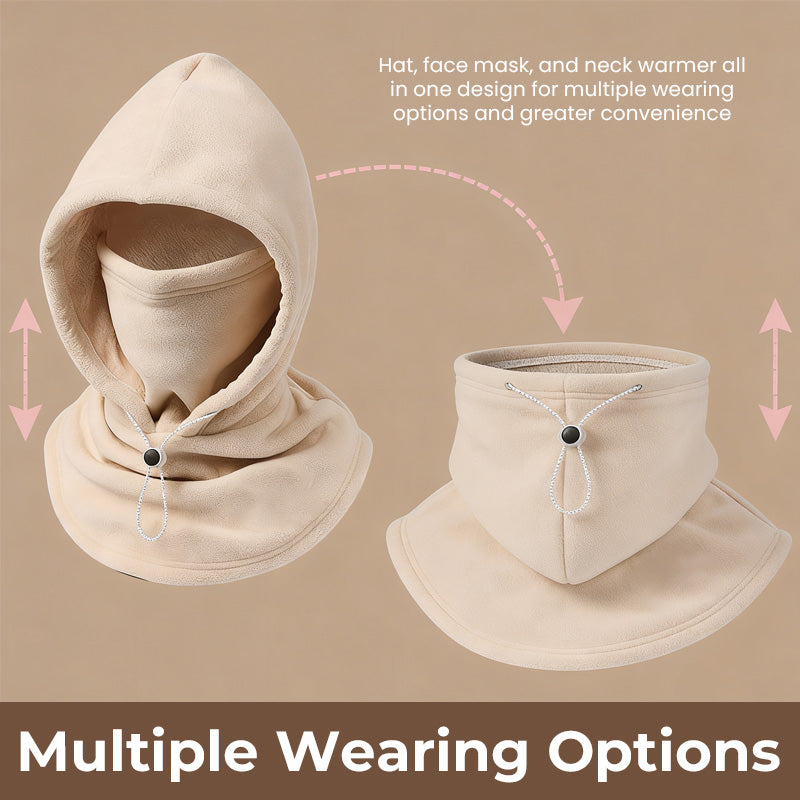 ❄️ Winter Fleece Hood – Full Face & Neck Protection