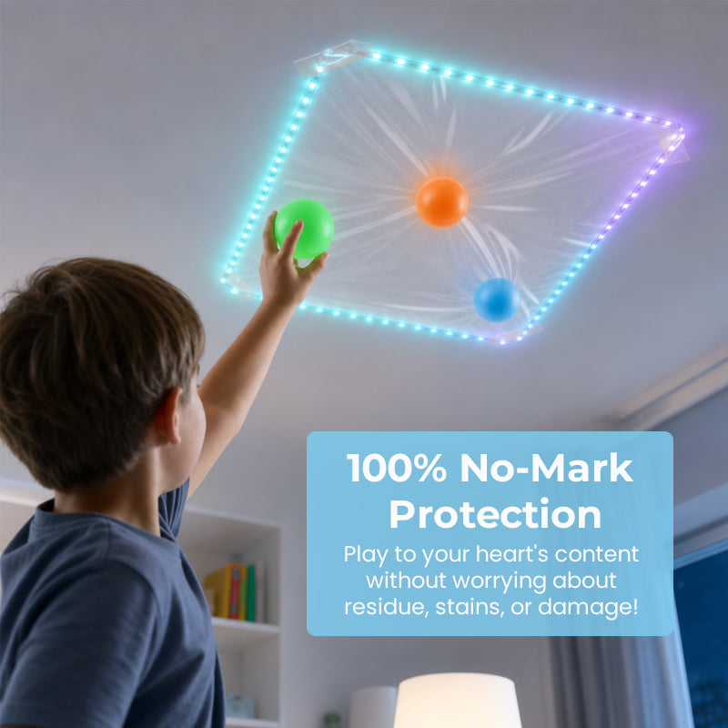 Glow Sticky Ball Set - Stress Relief & ADHD Focus Toy with No-Mark Protection! ✨🧠