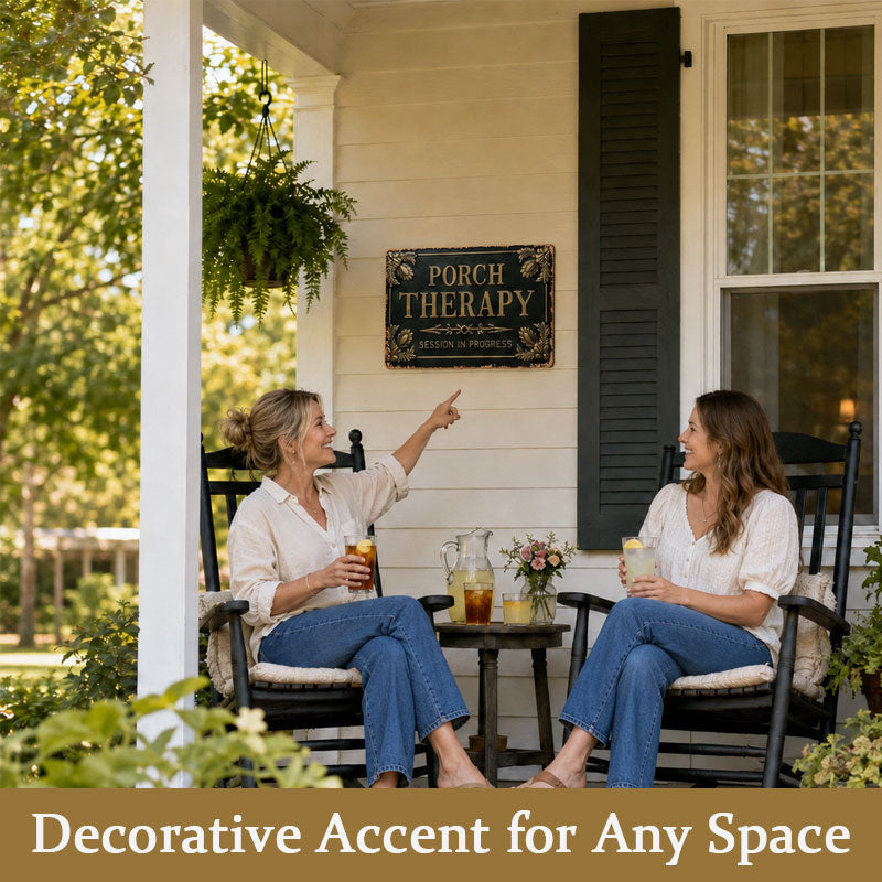 🪑 Porch Therapy Metal Sign