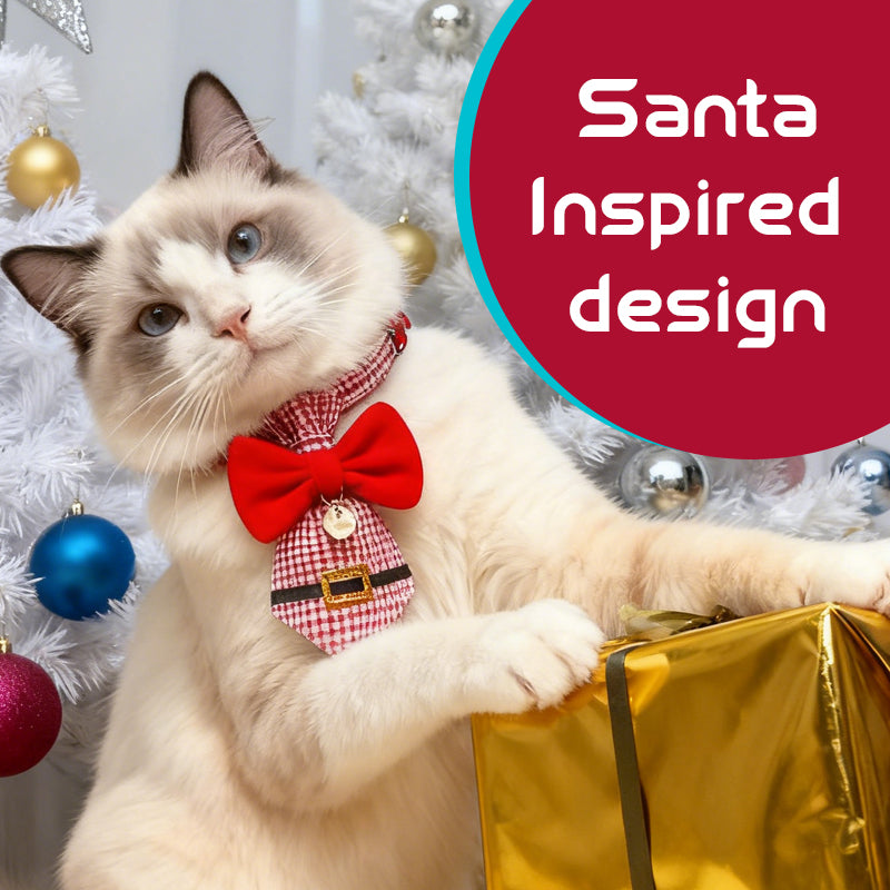 🎄 The "Purrfect" Holiday Tie: Dapper Cat Collars 🐱✨