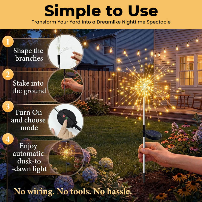 Outdoor Solar Fireworks Lights