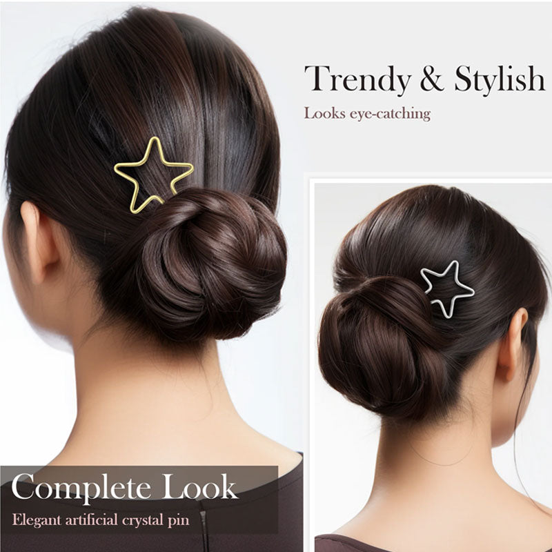 🌟 Stardust Silhouette: Minimalist Wire Star Hair Fork