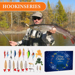 Load image into Gallery viewer, 24-Day Fishing Bait Tackle Christmas Countdown Calendar
