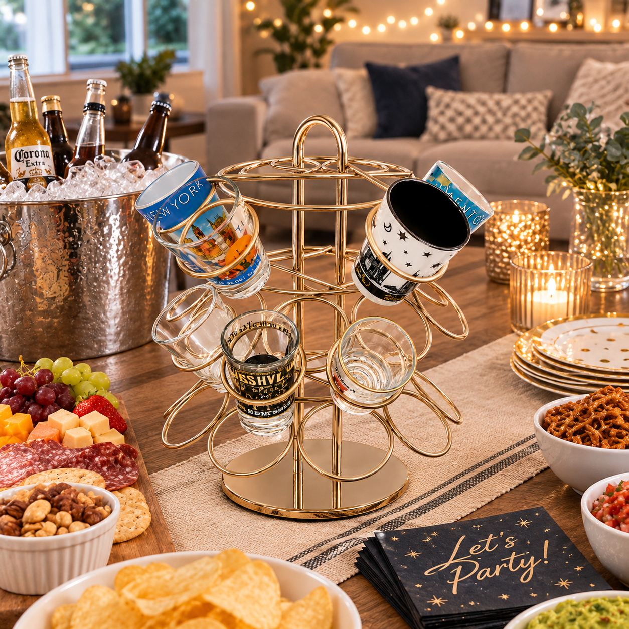 🥃 Rotating Party Shot Glass Holder