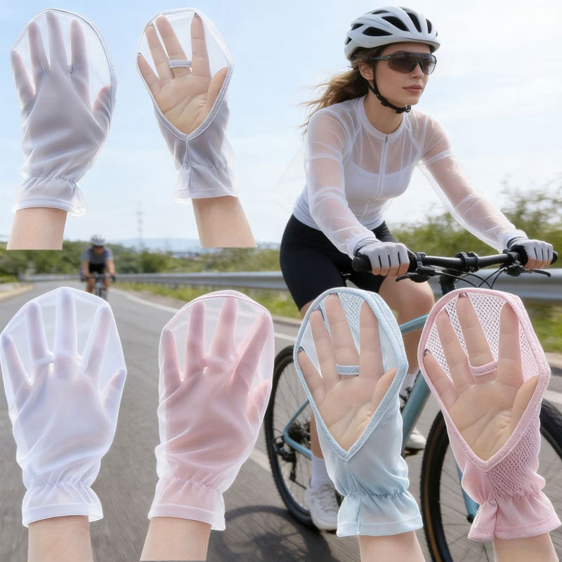 Ice Silk Thin Sun Protection Driving Gloves