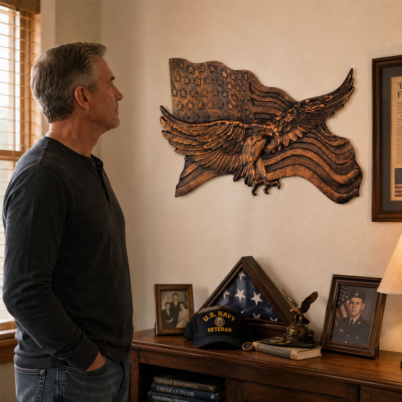 🦅🇺🇸 American Eagle & Flag Wall Décor – 250th Anniversary Patriotic Display