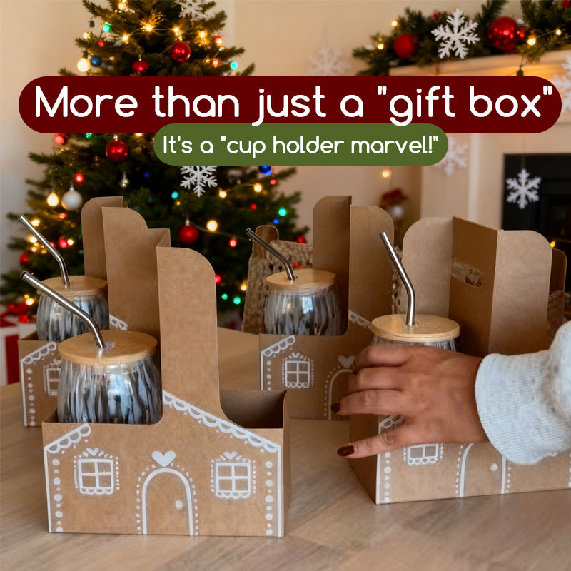 🎅 Gingerbread House Christmas Gift Box / Cup Holder 🍪✨