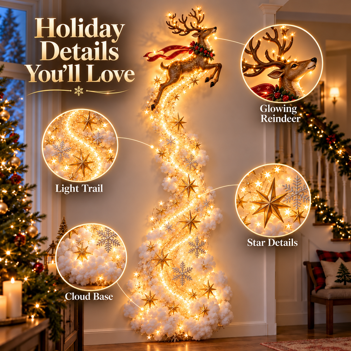 ✨Christmas Magic Trail Wall Light - A Little Christmas Magic Right on Your Wall✨