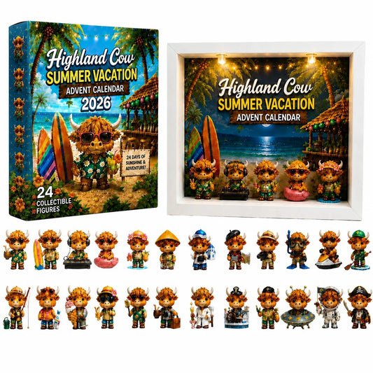 Highland Cow Summer Vacation Advent Calendar 2026🔥We solemnly guarantee that we only sell 3D styles.🔥