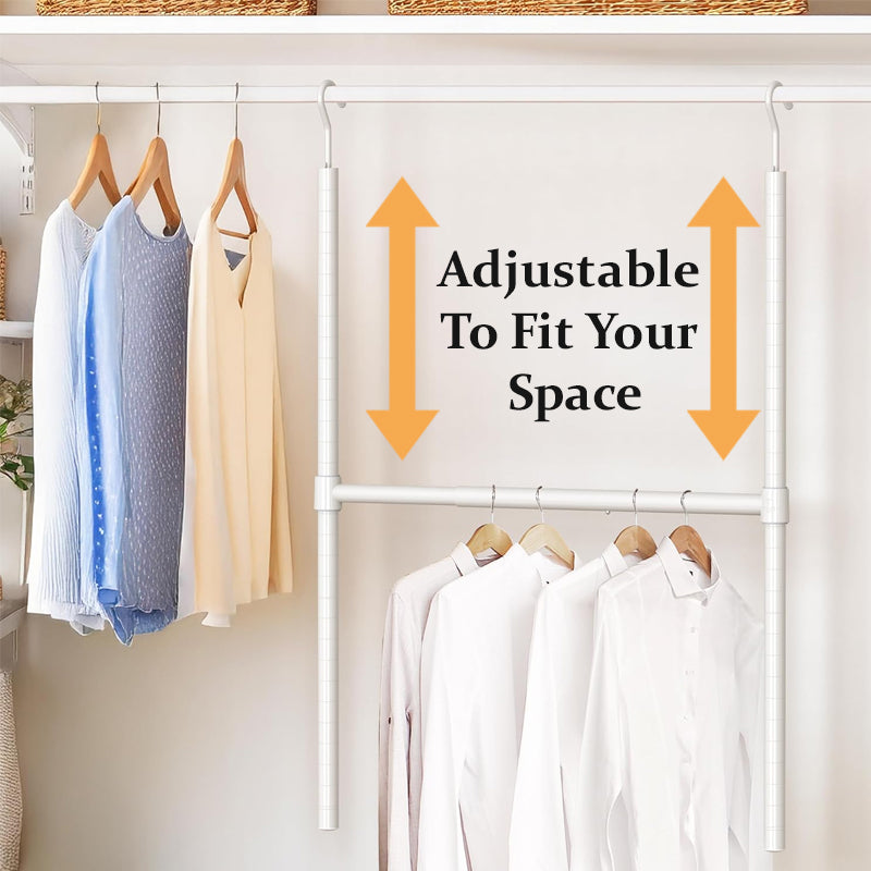 🏠 No-Drill Expandable Clothes Rack