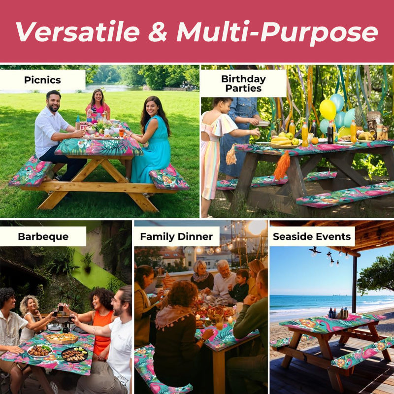 Flamingo Picnic Table Cover