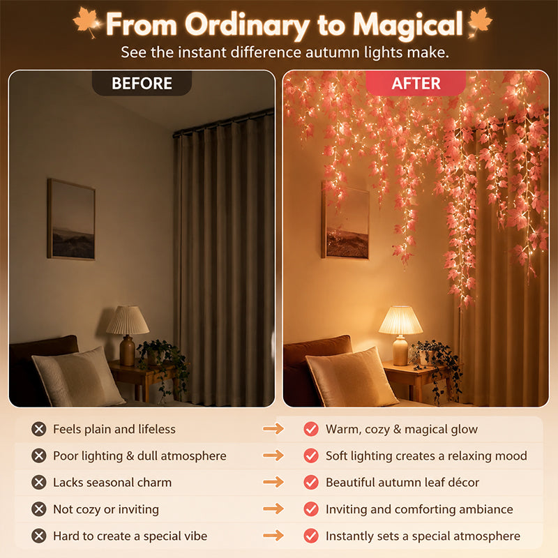 Autumn Maple Leaf String Lights