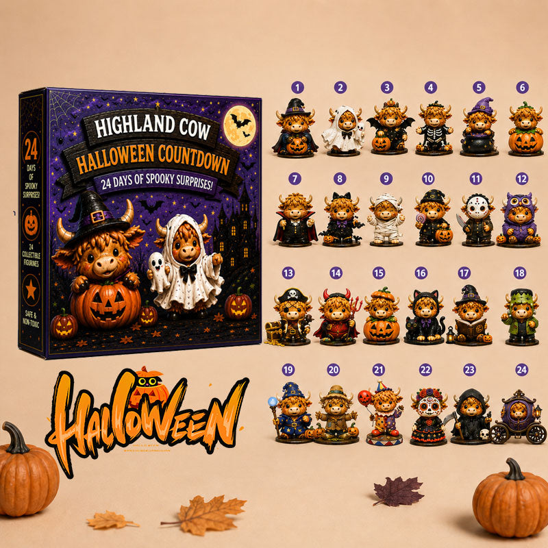 🔥We solemnly guarantee that we only sell 3D styles.🔥Highland Cow Halloween Countdown Calendar 2026