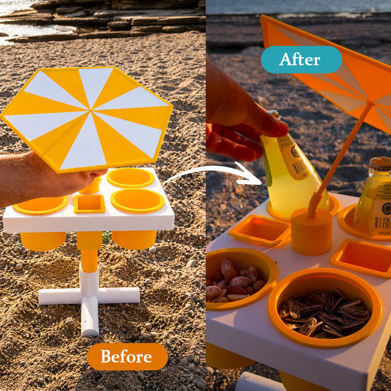 Sand-Free Portable Beach Table